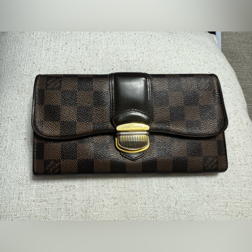 Louis Vuitton Damier Ebene Sistina Wallet